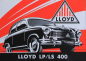 Preview: Lloyd LP 400 Modelprogram 1955 Carbrochure (10137)
